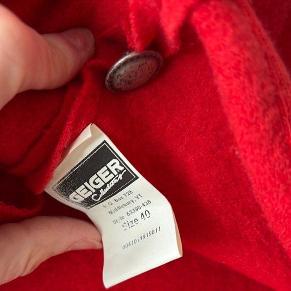 Geiger Red Wool Vest with Silver Buttons - Picture 6 of 7